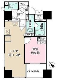 レフィール築地レジデンス 3階 間取り図