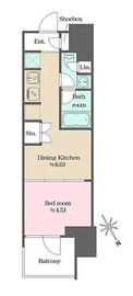 ウエリスアーバン水天宮前 411 間取り図