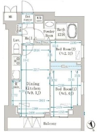 クレインメゾン新川通 203 間取り図