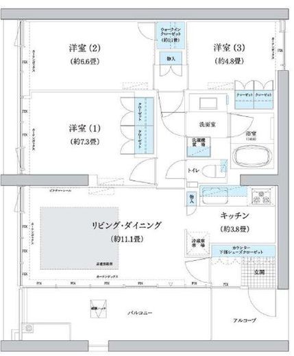ガーデニエール砧ウエスト 426 間取り図