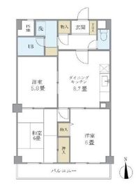KDX武蔵中原レジデンス 2階 間取り図