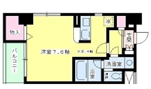 ブロッサムツクダ 203 間取り図
