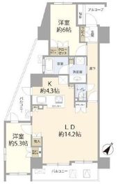 シャリエ三軒茶屋 6階 間取り図