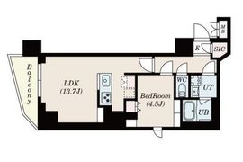 S-RESIDENCE駒沢大学駅前 (エスレジデンス駒沢大学駅前) 801 間取り図