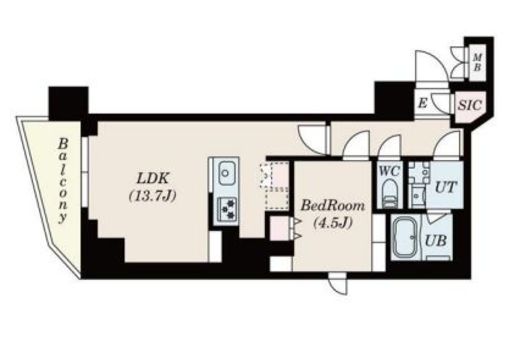 S-RESIDENCE駒沢大学駅前 (エスレジデンス駒沢大学駅前) 1101 間取り図