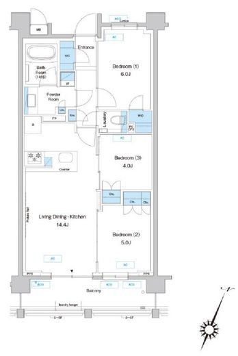 プレディアコート鷺沼 207 間取り図