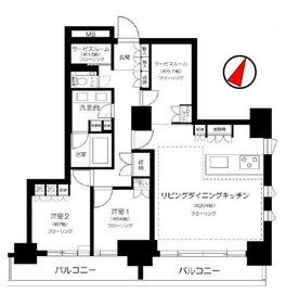 五番町マンション 12階 間取り図