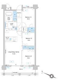 プレディアコート鷺沼 202 間取り図