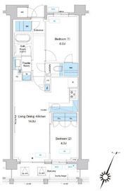 プレディアコート鷺沼 312 間取り図