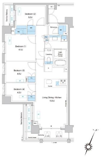 プレディアコート鷺沼 405 間取り図