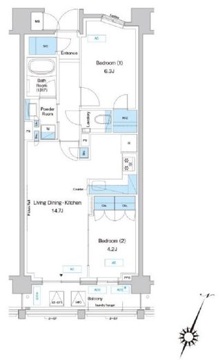 プレディアコート鷺沼 311 間取り図
