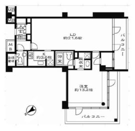 ストーリア赤坂 504 間取り図