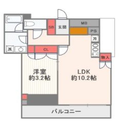ブリリアタワー池袋West 2階 間取り図