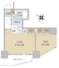 シティタワー新宿新都心 4階 間取り図