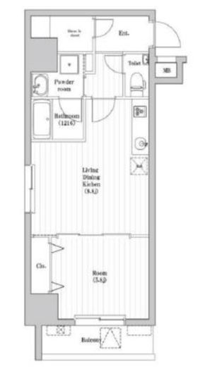 アーバンパーク三ノ輪Ⅱ 401 間取り図