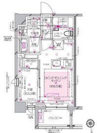 ピアース神楽坂センティア 5階 間取り図