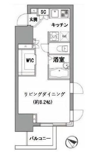 D'クラディアイヴァン初台 3階 間取り図