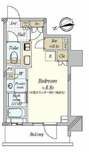 パークリュクス虎ノ門 6階 間取り図