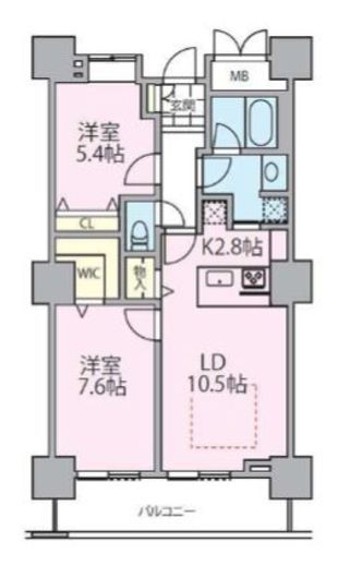 ロイヤルパークスタワー南千住 2409 間取り図