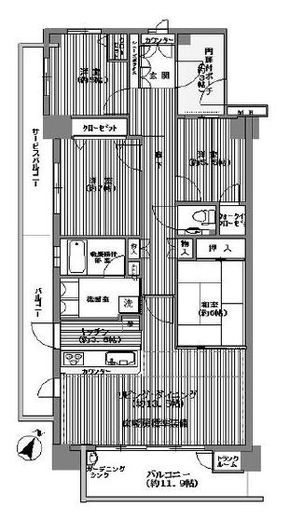 ザ・レジデンス東京イーストレジデンス 4階 間取り図