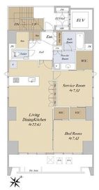 ソラシア八丁堀イースト 7階 間取り図