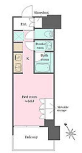 ウエリスアーバン水天宮前 727 間取り図