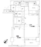 ベルメゾン築地リバーサイド 6階 間取り図