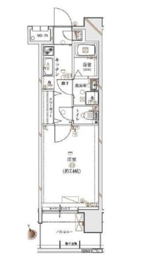 デュアレス早稲田 1104 間取り図