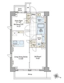 パークハビオ笹塚 409 間取り図