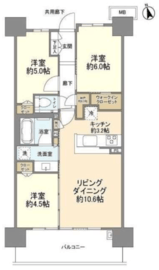 シティテラス大森西 9階 間取り図