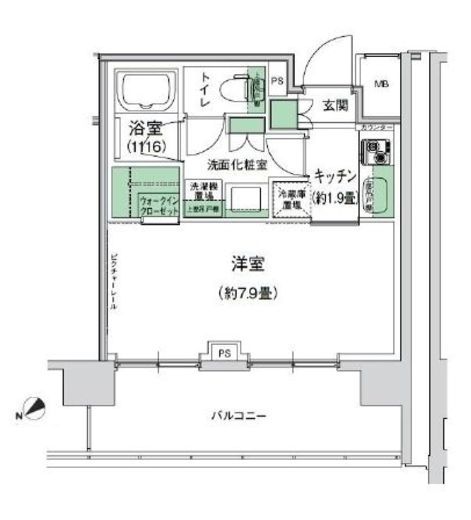 スタイリオ梶が谷 701 間取り図