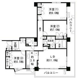 フラット曙町’89 303 間取り図