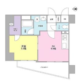 ディアレンス横濱沢渡 107 間取り図