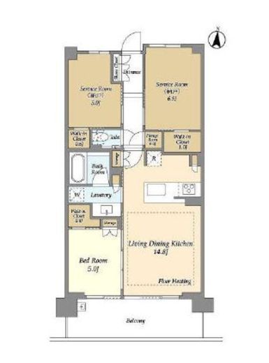 ドゥーエ町屋 210 間取り図