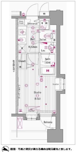グランド・ガーラ横濱元町 2階 間取り図