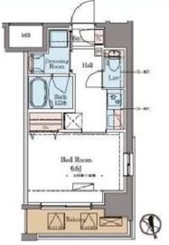 ラグゼナ北千住 5階 間取り図