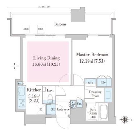 中野ステーションレジデンス 1109 間取り図