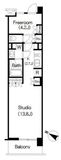ブリリアイスト三軒茶屋アイビーテラス i404 間取り図