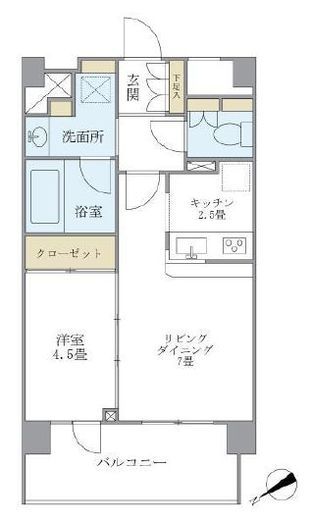 プレミアコンフォート西荻窪 201 間取り図