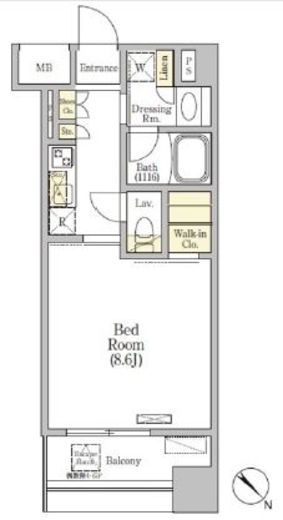 プラージュベイ横濱関内 402 間取り図