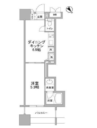 パークフラッツ横濱公園 312 間取り図