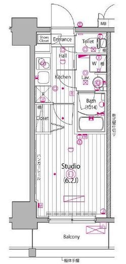 ガーラ・グランディ川崎榎町 2階 間取り図