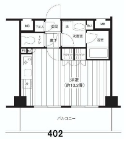 麻布イーストコア 202 間取り図