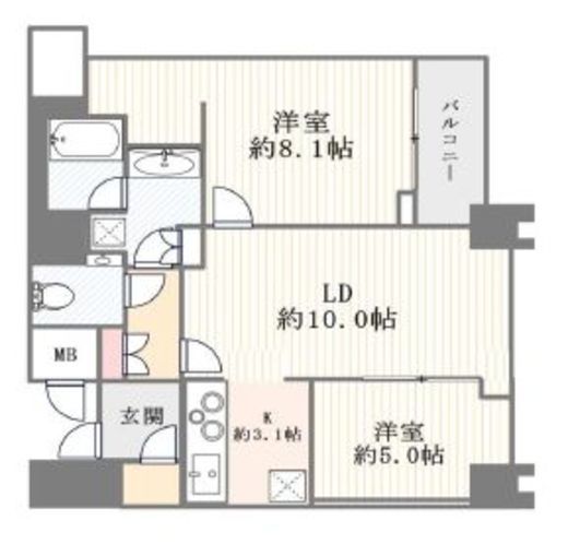 THE ROPPONGI TOKYO CLUB RESIDENCE 13階 間取り図