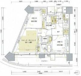 HARUMI FLAG SUN VILLAGE (晴海フラッグ サンヴィレッジ) 12階 間取り図