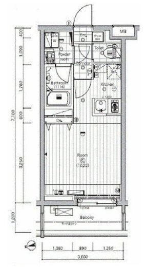 シーフォルム東新宿 2階 間取り図