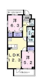 ソレアード志茂 508 間取り図