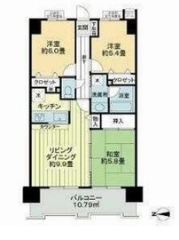 ライオンズステージキャピタルイースト 6階 間取り図