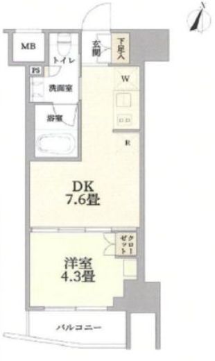 ルフォンリブレ赤羽 2階 間取り図