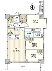 ブランズ中目黒 2階 間取り図